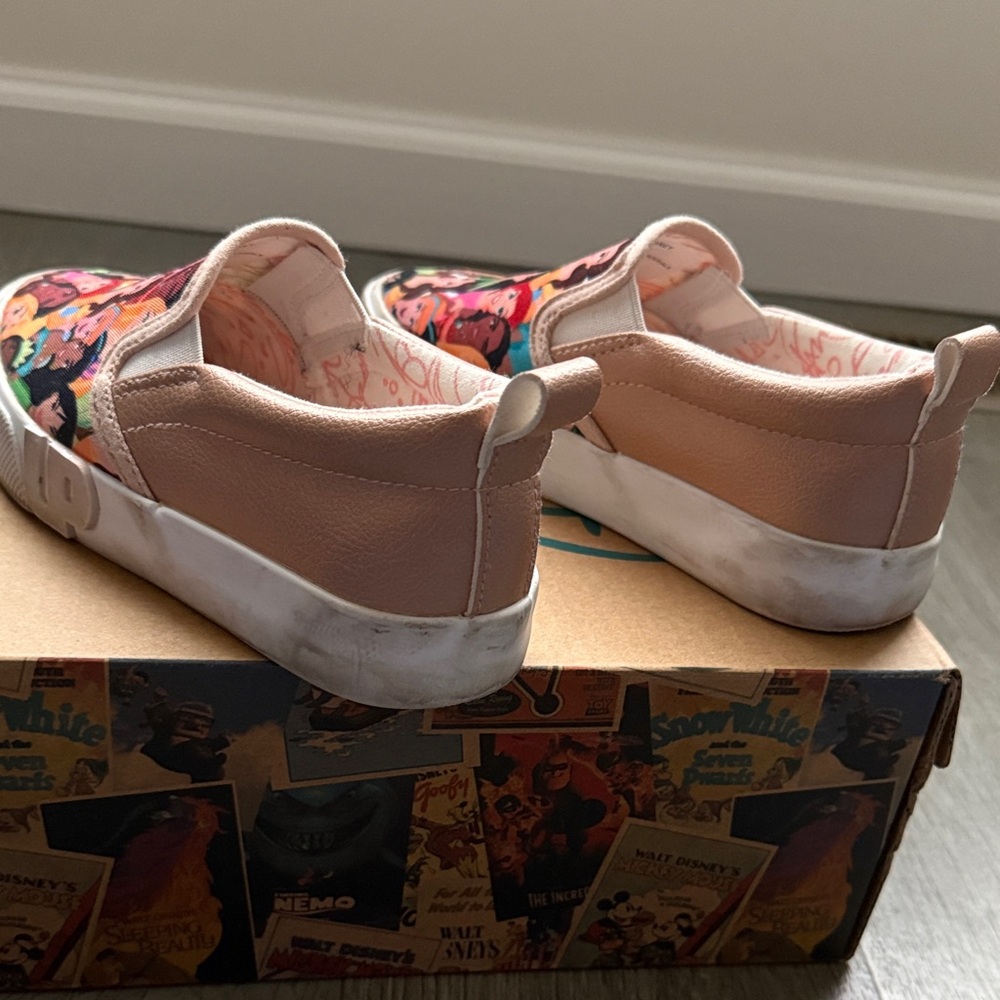 Kids' Multicolor princess Character Slip-On Sneakers - Picture 7 of 13